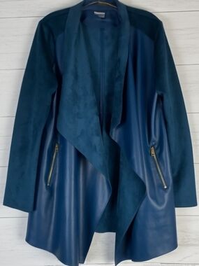 Marc - New York Teal Faux Leather/Suede Jacket